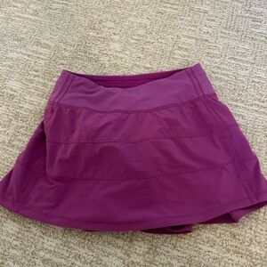 Magenta/pink lulu lemon pace rival skirt